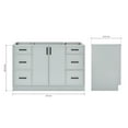 thumbnail image 2 of Ariel Kelly 54 Inch Single Sink Base Cabinet In Grey, 2 of 10