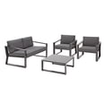 thumbnail image 1 of Set de Sala Muebles de Jardín Naterial Loveseat + 2 Sillones + Mesa de Centro con Cojines y Descansabrazos para Exterior Modelo Lyra, 1 of 5