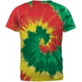 thumbnail image 2 of Be Happy Rasta Tie Dye All Over Adult T-Shirt - X-Large, 2 of 2