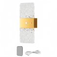 thumbnail image 2 of Aplique pared LED moderno, lámpara pared inalámbrica y ajustable, para dormitorio, pasillo, escalera, baño estar. Oro, 2 of 7