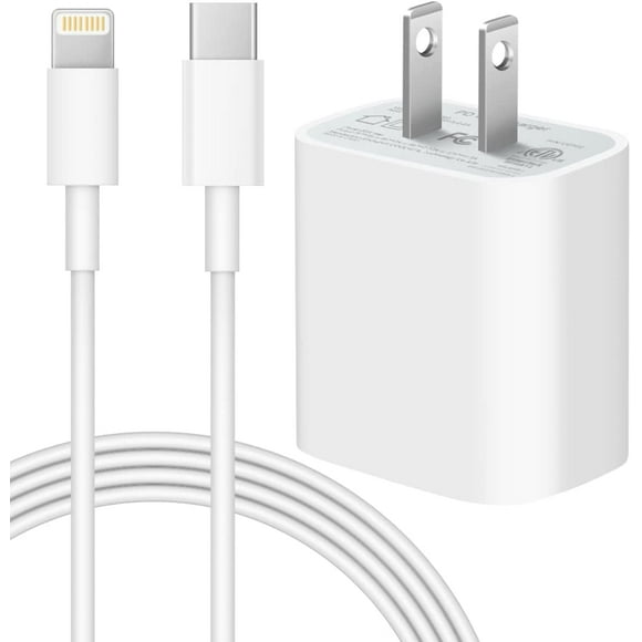 iPhone 14 13 12 Fast Charger, 20W PD USB C Wall Charger w/ 6FT Lightning Cable Compatible iPhone 14/14 Pro/14 Pro Max/14 Plus, iPad