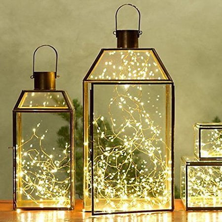 Outdoor Decor Accessories Kohree 60 Micro LEDs 10ft Long Copper Wire Lights Fairy Starry String Lights, Battery Powered Flexible Decor Rope Light with Battery Box and Timer for Outdoor or Indoor ()