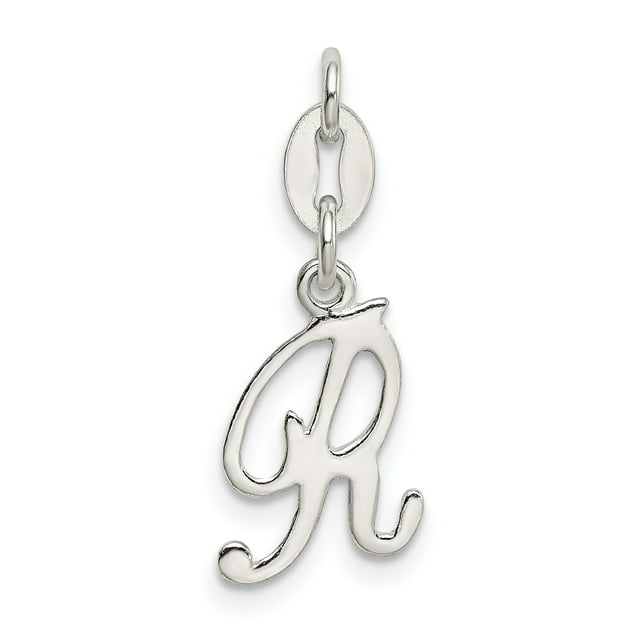 Collier Monogramme Initiale Lettre R en Argent Sterling 925 Pendentif Charme
