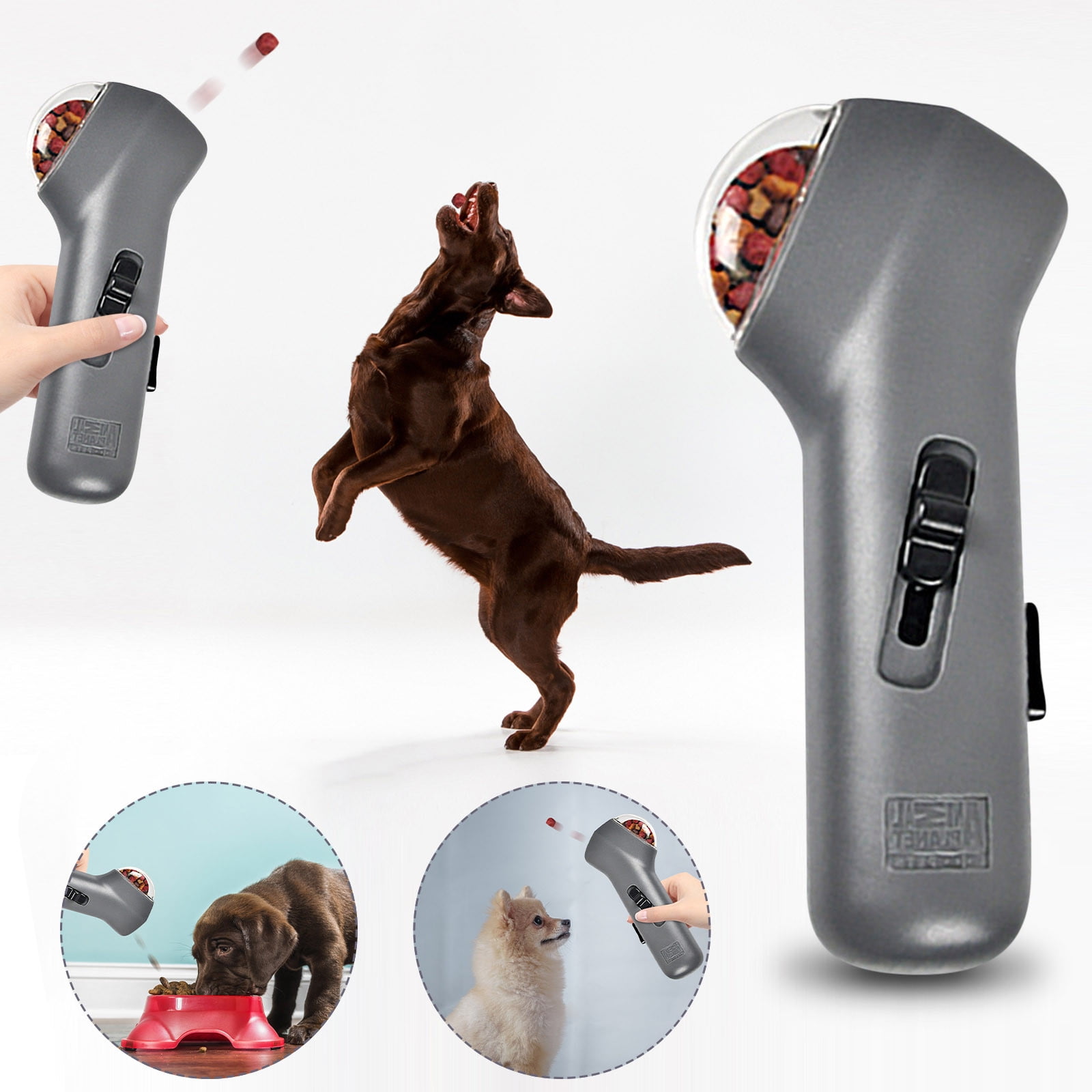 Dog Food Feeder, Funny Pet Treat Launcher Interactive Puppy Snack Dispenser  Hand Held Food Catapult for Dog Cat Exercise and Training - Brands Trending