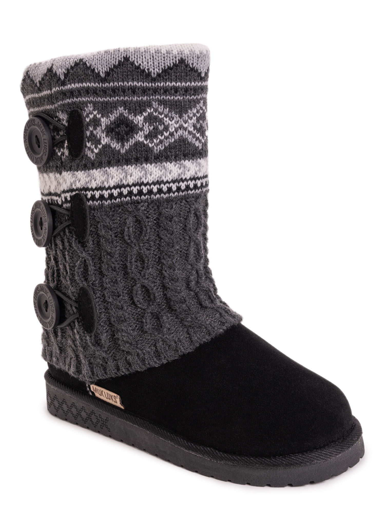 Muk Luks Women's Cheryl Button Pattern 