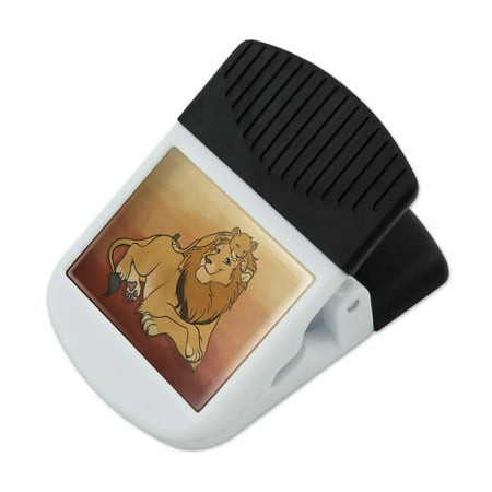 

Dad Lion and Cub Refrigerator Fridge Magnet Magnetic Hanging Hook Note Snack Clip