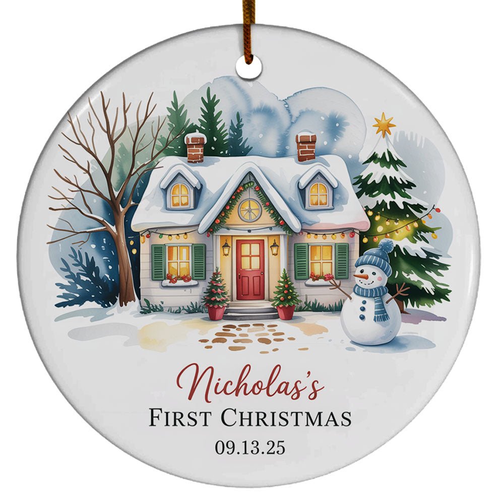 Snowman Baby's First Christmas 2025 Ornament, Snowman First Christmas Ornaments Gifts for Kid Boy Girl, Snowman Baby's First Christmas Ornament