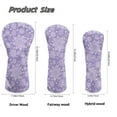 thumbnail image 7 of Yuyamidu Purple Snowflake Golf Head Covers, Christmas Leather Golf Club Head Covers Waterproof Club Protection, Designed to Fit Driver Fairway Wood Hybrid, 7 of 7