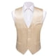 thumbnail image 2 of Barry Wang-Chaleco de seda para hombre, 30 colores, liso, negro, azul, verde, rojo, Pik Gold Champain, chaleco ajustado de satén morado, Tops para hombre, 2 of 5