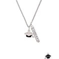 thumbnail image 2 of Delight Jewelry Silvertone 3-D Graduation Hat with 2022 Silvertone Forever Bar Charm Necklace, 23", 2 of 4