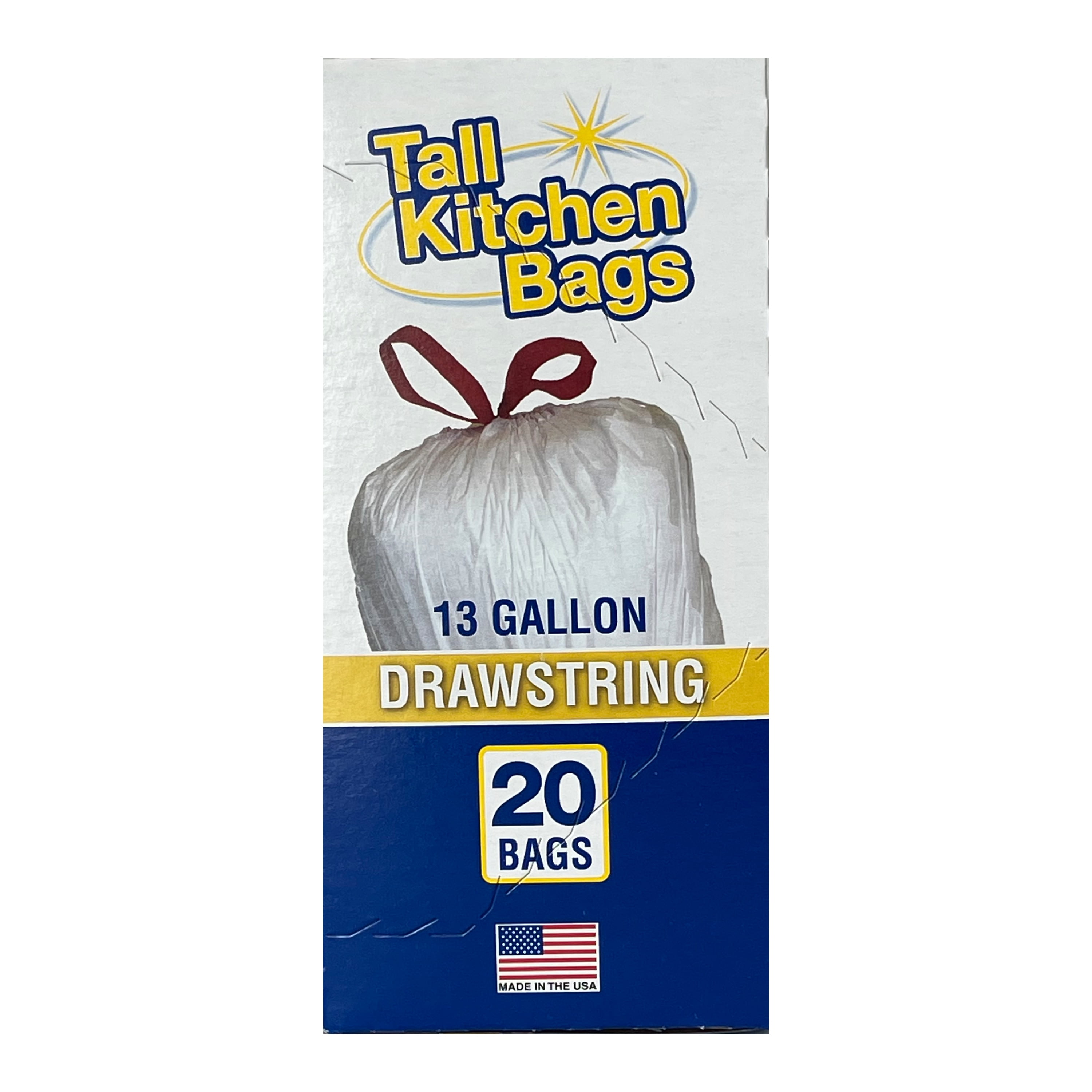 Trash Bag Drawstring Roll 4-5 Gallon Capacity Kitchen Plastic Bags 20 Count  New (3-Pack) 