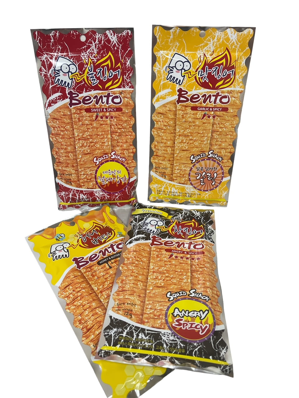 BENTO Squid Snack Sweet & Spicy Flavor 18g * 12 Pack