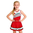 thumbnail image 2 of XIMIN Kid Girls Sweetheart Cheerleader Uniform Dress Up Outfit Costume, Cheerleading Uniform Outfit for Sports Games & Party Birthday Gift, 2 of 5