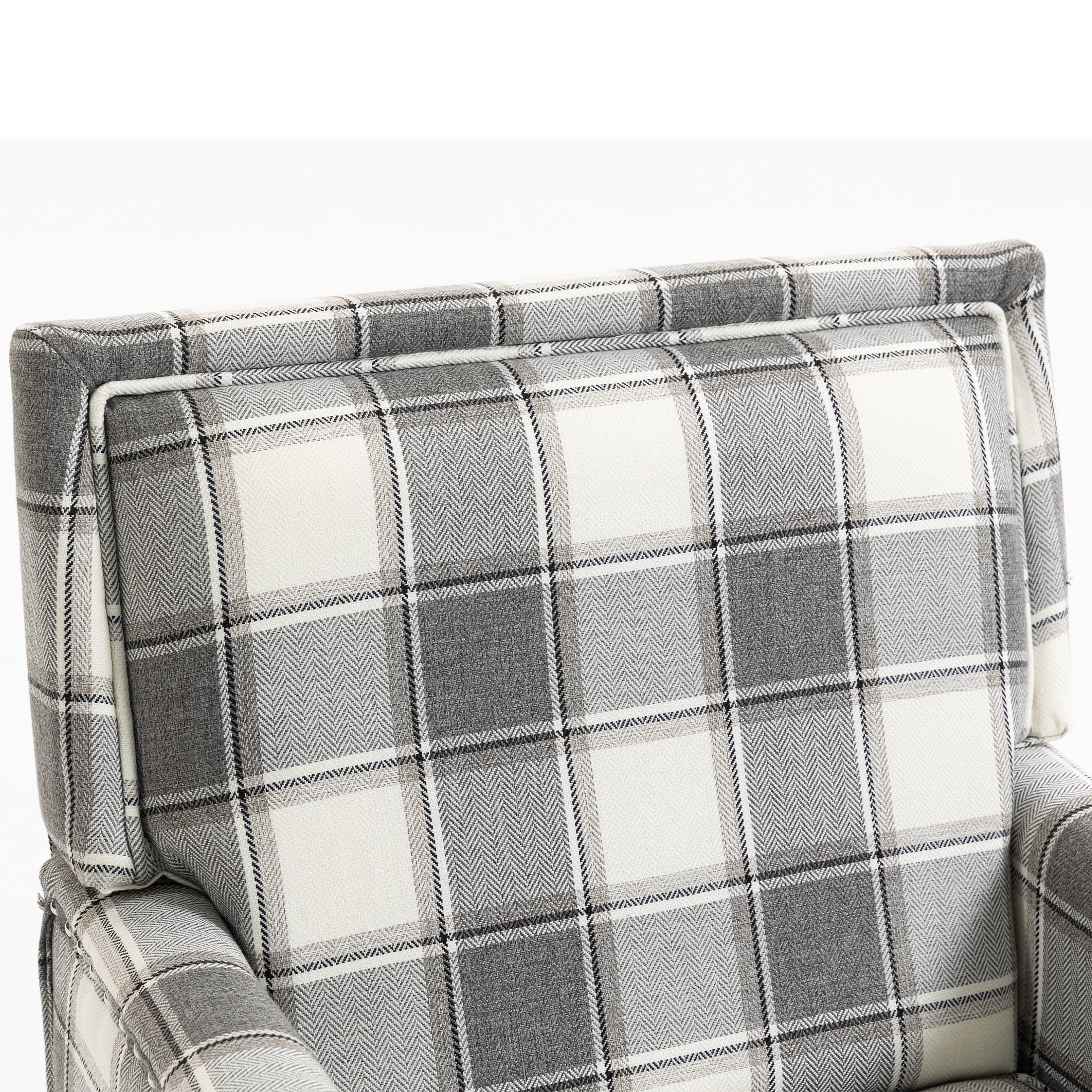 LEGAHOME Vintage Accent Chair, Upholstered Armchair with Nailhead Trim, Linen Fabric Arm Chair Comfort Reading Chair Lounge Chair for Living Room Bedroom Sunroom, Antique Grey(1PC)