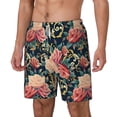 thumbnail image 2 of Uemuo Rose Flowers Pattern Mens Swim Trunks Quick Dry Board Shorts with Mesh Lining, Stretch Beach Shorts Quick Dry No-Chafing Board Shorts-XX-Large, 2 of 9