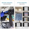 thumbnail image 3 of Large Clothes Storage Box, Thick Non-Woven Fabric, Foldable Organizers with Handle for Duvet Bedding Blankets Pillows Toys, Black, 3 of 5