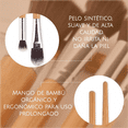thumbnail image 2 of Brochas De Maquillaje Bambú Ecológicas 11 Pcs, Color Cafe Claro, 2 of 5