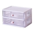 thumbnail image 3 of Organizador de escritorio con cajón para oficina, mesa, organización, compartimentos, ahorra espacio 2 Cajones Blanco, 3 of 9