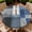 Blue Grey Blocks, variant on ARTSLION Round Outdoor Tablecloth For Up To 60in With Umbrella Hole & Zipper Waterproof Elastic Edge Fitted Table Cover Big Sunflower For Patio Picnic Party, Brown Wood Stripes