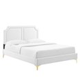 thumbnail image 2 of Modway Novi Performance Velvet Full Bed in White, 2 of 10
