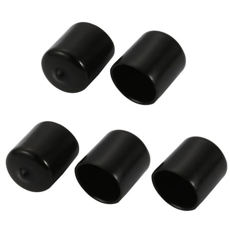 

Unique Bargains 5Pcs 21mm Inner Dia PVC Flexible Vinyl End Cap Screw Protector Cover Black