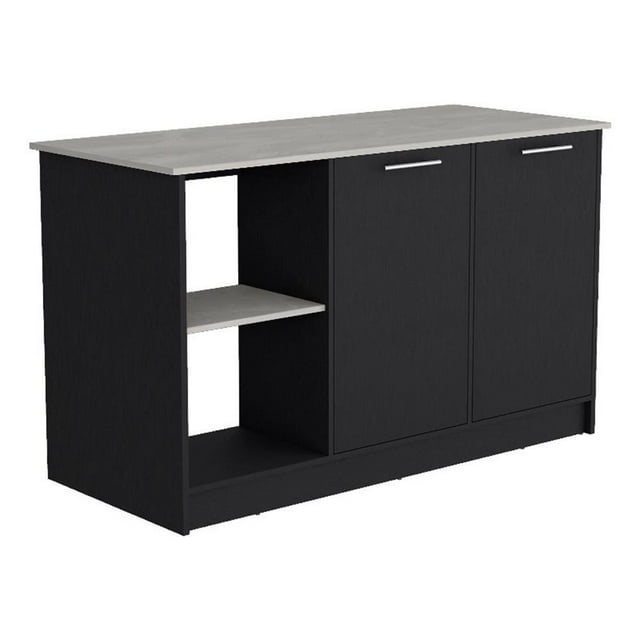 Pemberly Row Modern Engineered Wood Kitchen Island in Multi-Color