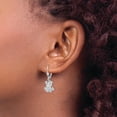 thumbnail image 3 of TheJewelryHut Designer Sterling Silver Rhodium-plated Polished Frog Leverback Earrings, 3 of 3