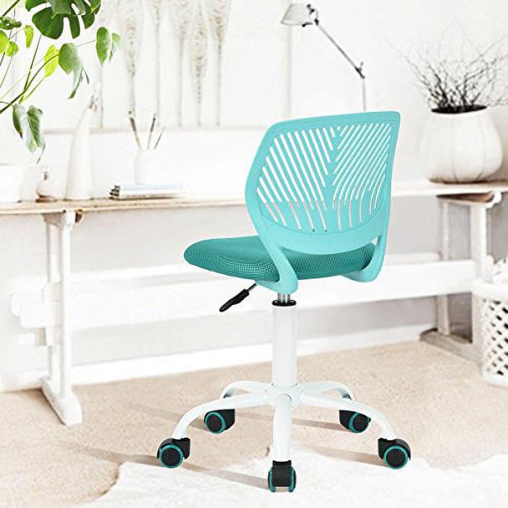 Greenforest Office Task Desk Chair Adjustable Mid Back Home Children Study Chair, Turquoise - image 2 of 3