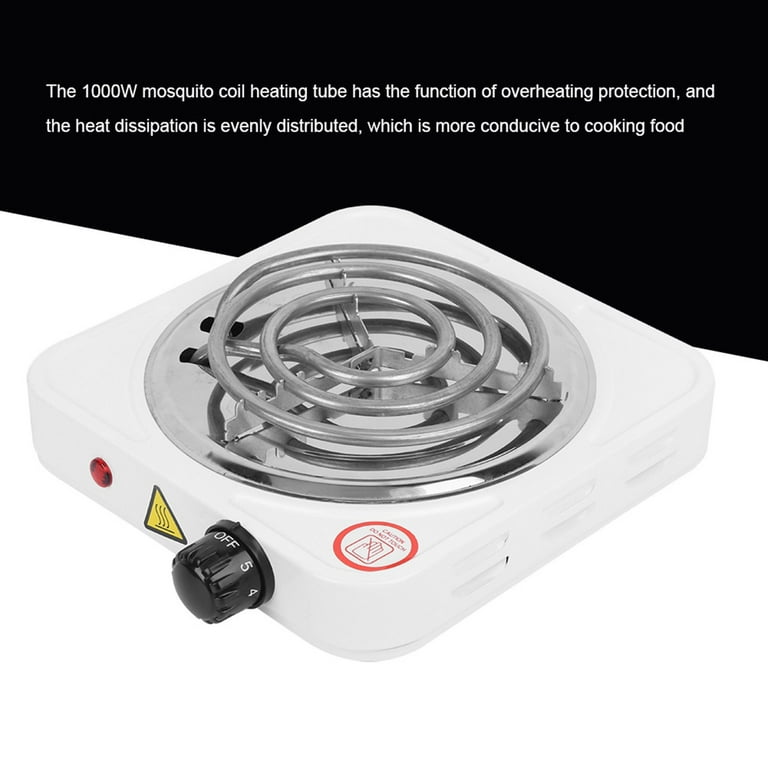 Electric Burner,1000W Stainless Steel Portable Single Tube Electric Stove  Home Electric Stove US Plug 110V 