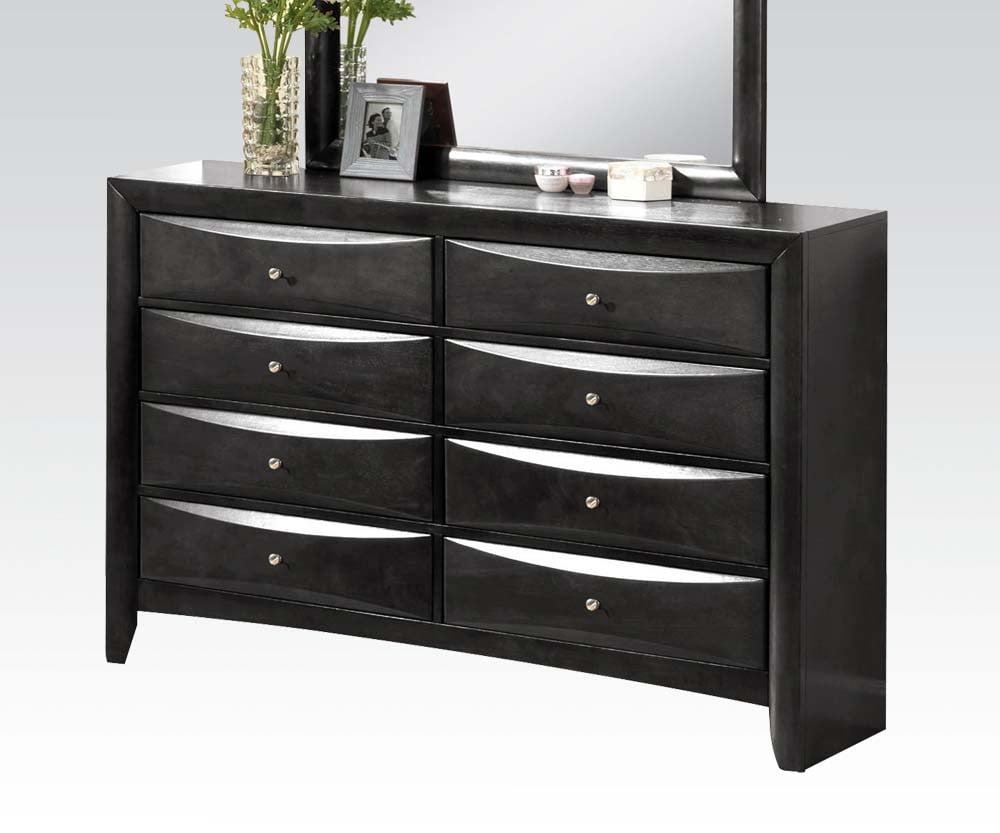 Ireland Black 8Drawer Dresser