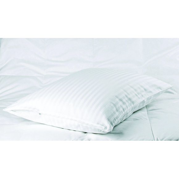 Set of Two - Oversized 100% Egyptian Cotton, 340 Thread Count Sateen Pillow Protector, Pillow Cover, (Size 31 x 40), White Color