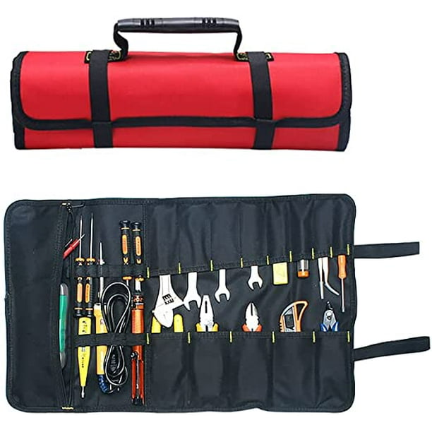 Portable Tool Bag 22 Pockets 600D Oxford Canvas - Large Carrying Tote ...