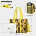 thumbnail image 5 of Teacher Tote Bag,Boston Terrier Teacher Utility Tote Bag,Large Work Tote Bags for Women with Multiple Pockets,Top Zipper Closure,13.8x10.6x6.7 Inch, 5 of 5