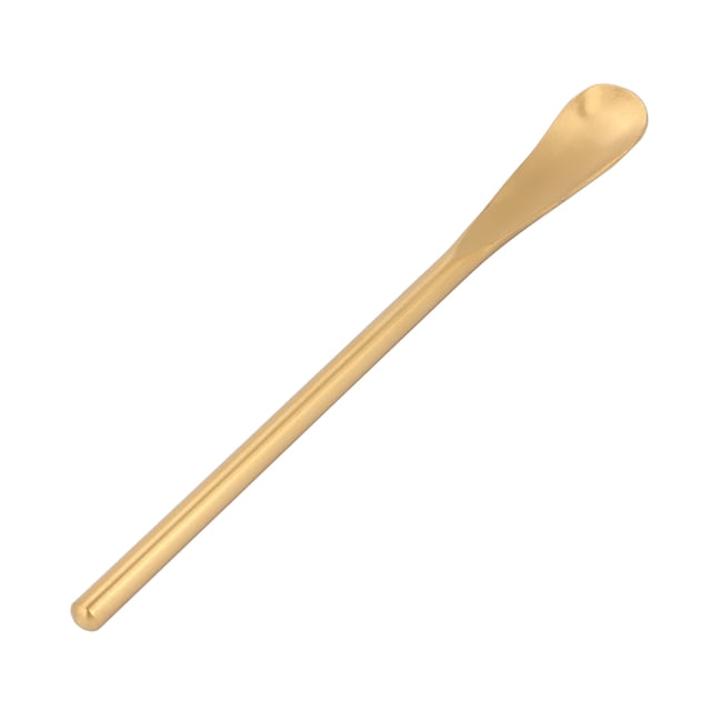 Mixing Stick, Multipurpose Mixing Spoon Dessert Coffee Spoon Machine Washable Stirring Spoon 5.2x0.5 Inch For Homes For Coffee Shops For Bars For Offices Golden