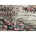 thumbnail image 4 of Ambesonne Vintage Romantic Quilted Bedspread Set 3 Pcs, Doves and Roses, King Size, Pale Pink Pale Cadet Blue, 4 of 5