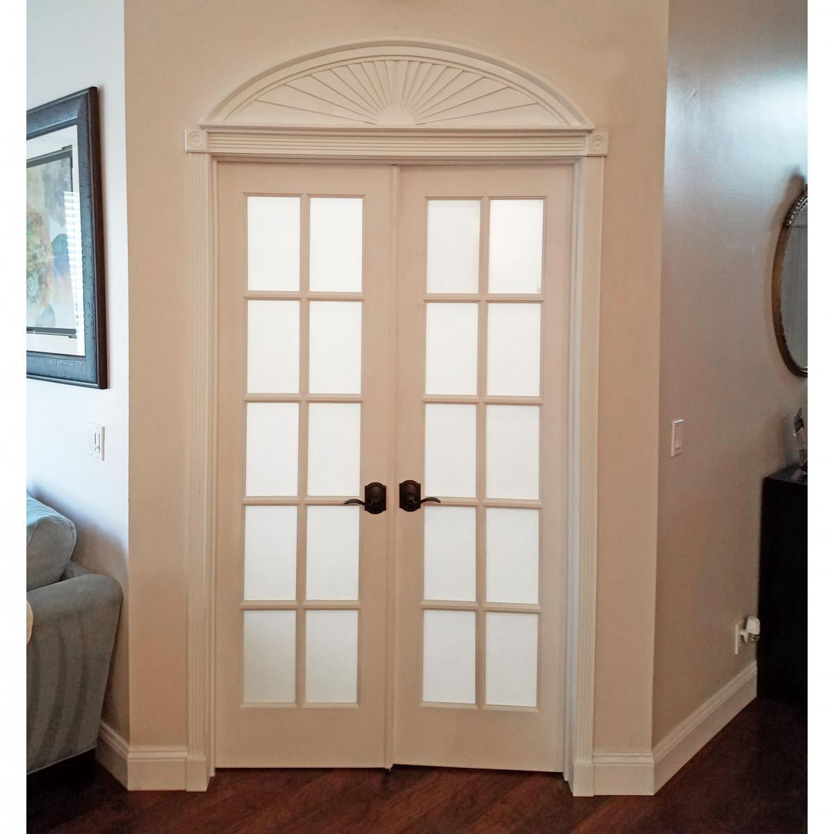 Ekena Millwork 31 3/4"W x 16"H x 1 3/4"P Half Round Sunburst Pediment