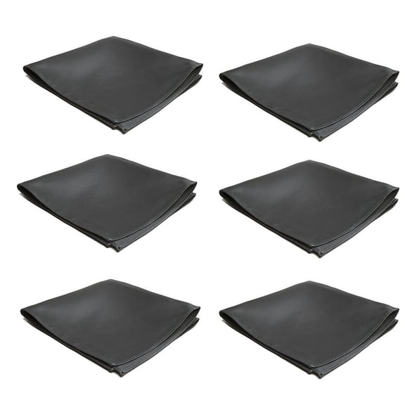 Mens Pocket Squares Handkerchief 6 PK Wedding Party Solid Color Handkerchiefs