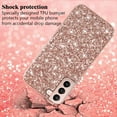 thumbnail image 4 of Compatible with Samsung S21 Plus Case Glitter Shockproof,Phone Samsung Galaxy S21 Plus Case Bling Sparkly Soft TPU and PC Silicone Shiny Girl Women Thin Protective Cover (Rose Gold), 4 of 7
