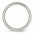 thumbnail image 2 of Stainless Steel Flat Beveled Edge 6mm Brushed and Polished Band Size: 7; for Adults and Teens; for Women and Men, 2 of 6