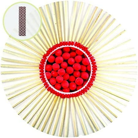 

3 Red Color Matches 100 Count - Plus Free Striker!!! - (3 Inches Long) - Wholesale Bulk Safety Matches (100) (RED)