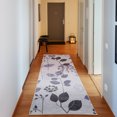 thumbnail image 1 of Floral Decorative Rug, Cartoon Style Arrangement of Fresh Spring Foliage with Abstract Dotted Line Stalks, Quality Carpet for Bedroom Dorm and Living Room, 6 Sizes, Ceil Blue, by Ambesonne, 1 of 2