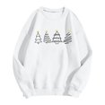 thumbnail image 4 of Fiaer Ladies Sweatshirts Christmas Tree Crew Neck Pullover Long Sleeve Baggy Plus Size Fashion Xmas Tops White XL, 4 of 6