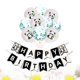 thumbnail image 3 of KAKOWELY Juego de 11 globos de látex con temática de panda para fiesta de cumpleaños, con confeti brillante, pancarta de panda para fiesta navideña (verde), 3 of 5