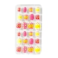 thumbnail image 4 of TONKBEEY Press On Nails Kids Pink Simple Pattern Fake Nails Nail Art False Nails Press On, 4 of 19