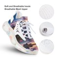 thumbnail image 3 of Sunset Scenery Fashion Women's Nurse Shoes Casual Flat Sneaker Print Ladies Lace Up Light Walking Shoe Breathable Footwear, 3 of 8