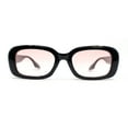thumbnail image 2 of Whimsical Pop Color Oval Rectangle Mod Sunglasses Black - Pink, 2 of 4