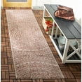 thumbnail image 3 of SAFAVIEH Courtyard Josiah Geometric Indoor/Outdoor Runner Rug, Light Beige/Terracotta, 2'3" x 14', 3 of 7