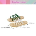 thumbnail image 2 of OFFIGAM 1 Pair White Sparkly Roman Style Sandals Open Toe Non- Beach Footwear Comfortable PU Material, 2 of 8