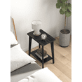 thumbnail image 2 of LEDREM 2-Tier Side Table, Small Rectangular End Table, Nightstand with Tapered Legs, Curved Transitions, for Small Spaces, Charcoal Gray, 2 of 5