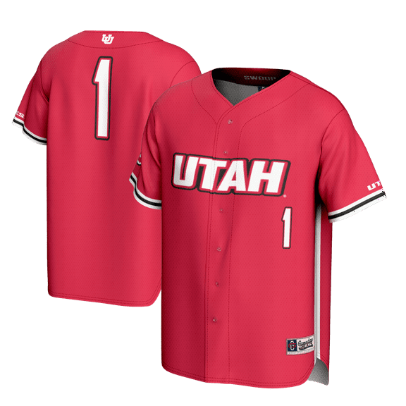Youth GameDay Greats #1 Red Utah Utes Lightweight Baseball Fashion Jersey